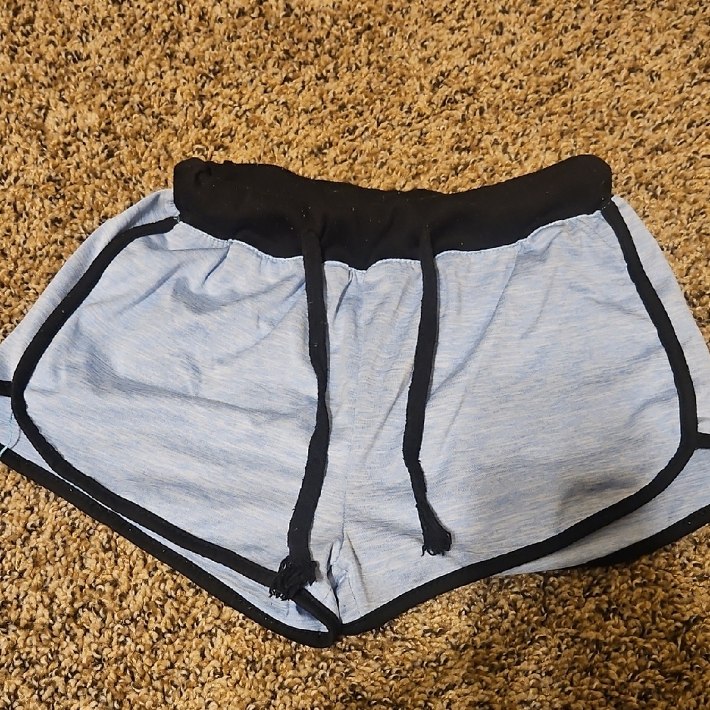Girls Black and Baby Blue Shorts